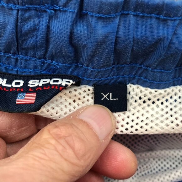 Polo Sport Ralph Lauren Mens Swim Shorts Size XL Blue Trunks Swimwear Drawcord - Picture 4 of 12